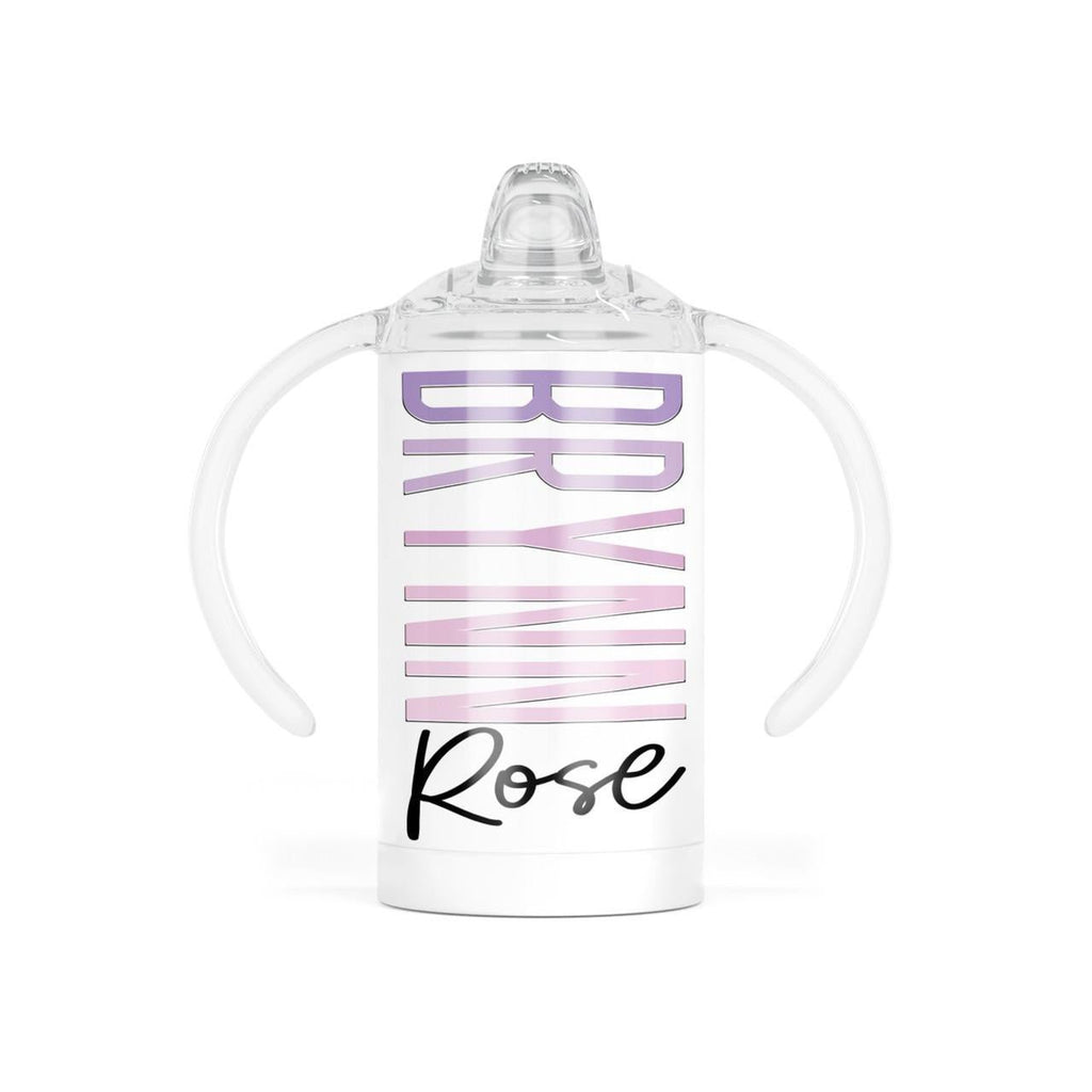 12oz Stainless Steel Personalized Sippy Tumbler - myembroideredgifts-com - GLAM
