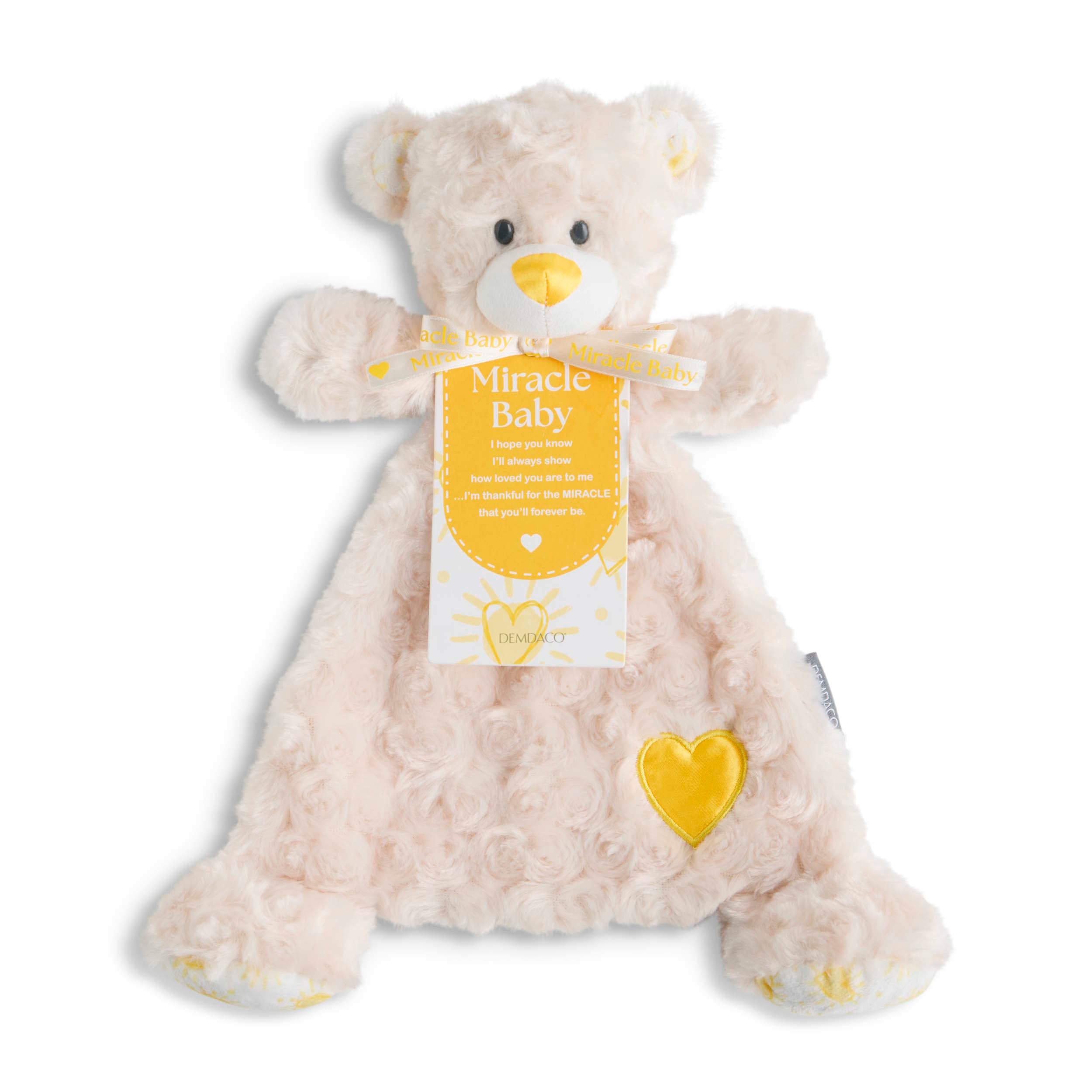 Miracle Baby Bear Blankie by Demdaco Personalized - 14 in