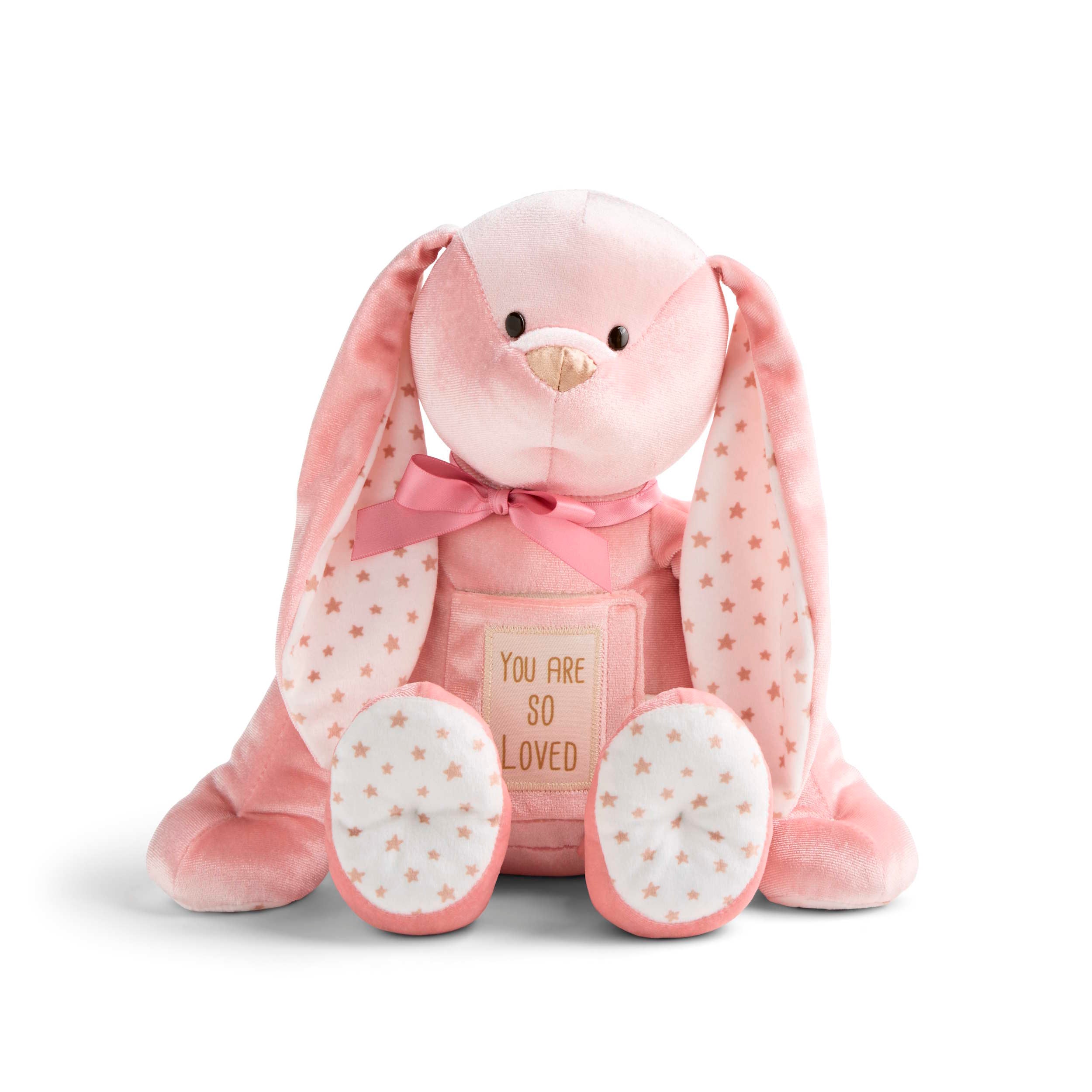 You Are So Loved Pink Bunny by Demdaco Personalized