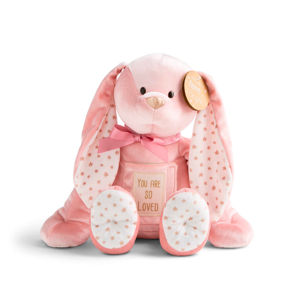 You Are So Loved Pink Bunny by Demdaco Personalized