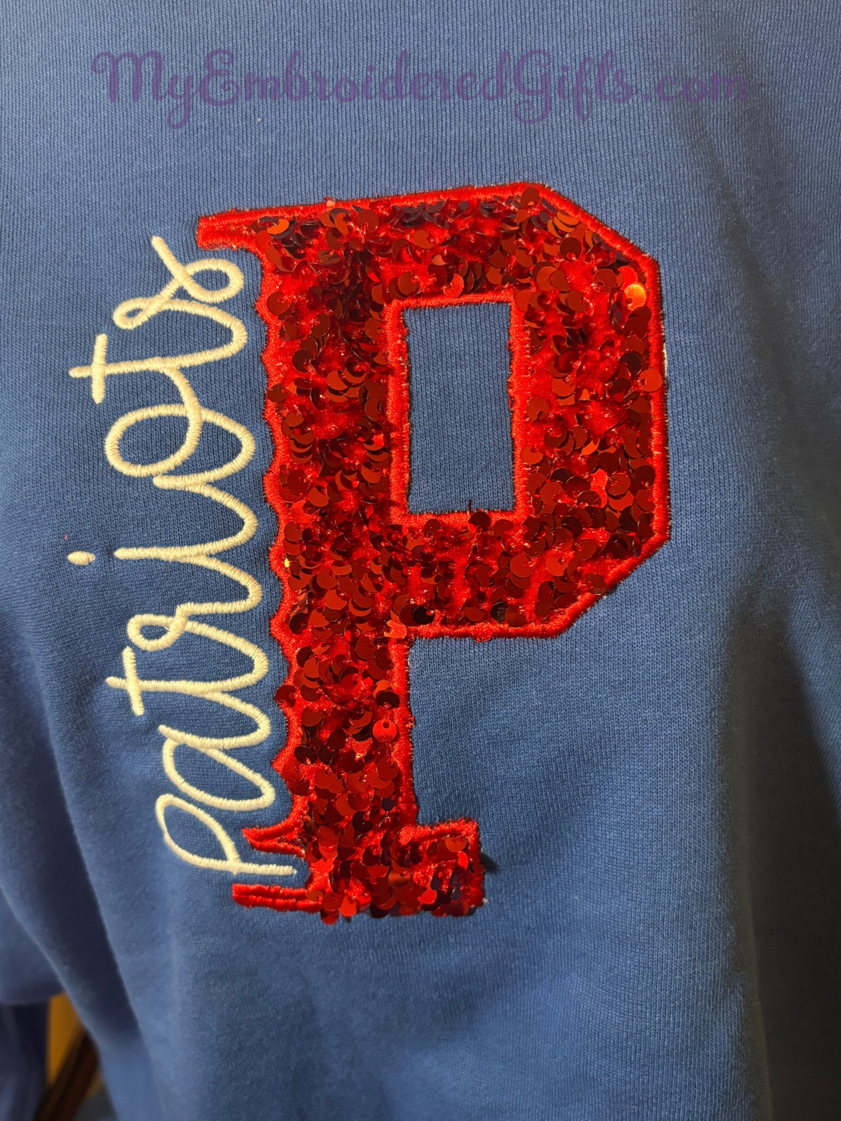 Patriots Sequin Applique Sweatshirt