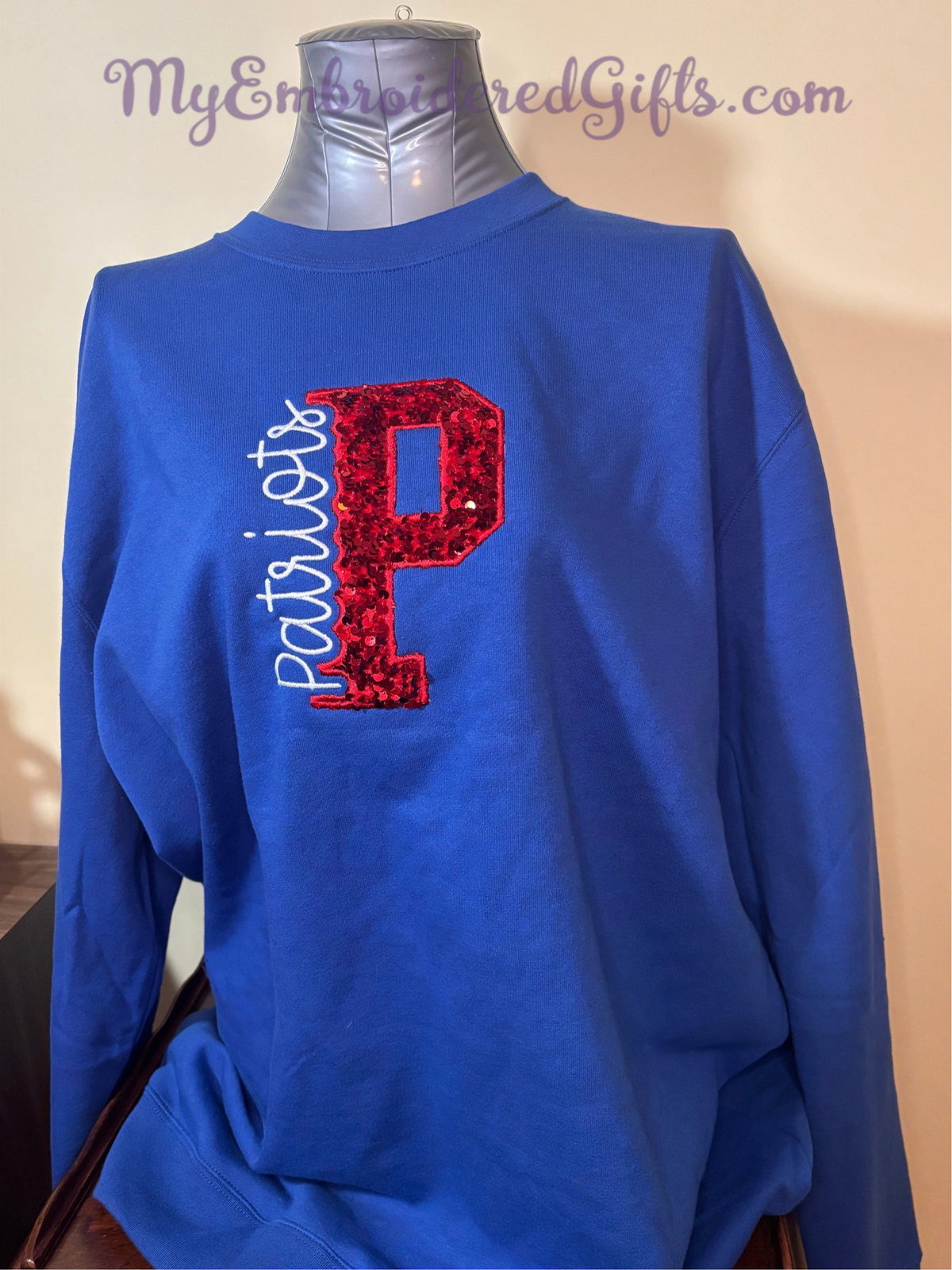 Patriots Sequin Applique Sweatshirt