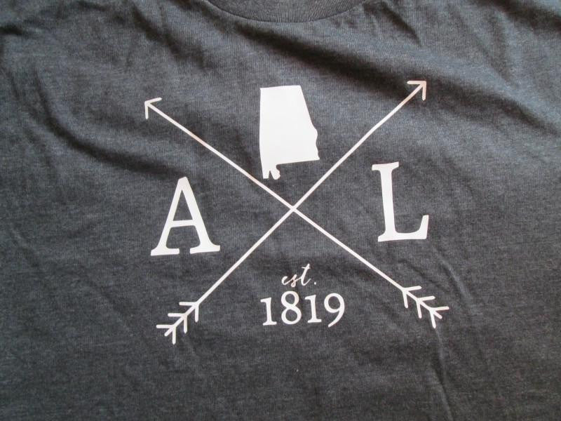 Alabama Established T-Shirt - myembroideredgifts-com - myembroideredgifts-com
