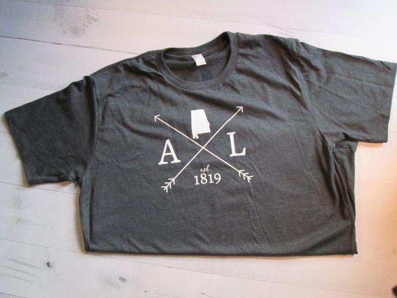 Alabama Established T-Shirt - myembroideredgifts-com - myembroideredgifts-com