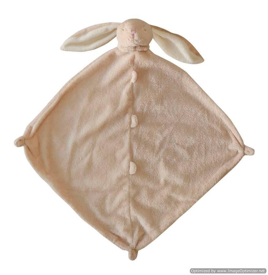Angel Dear Beige Bunny Personalized Security Blanket Lovey - myembroideredgifts-com - Angel Dear