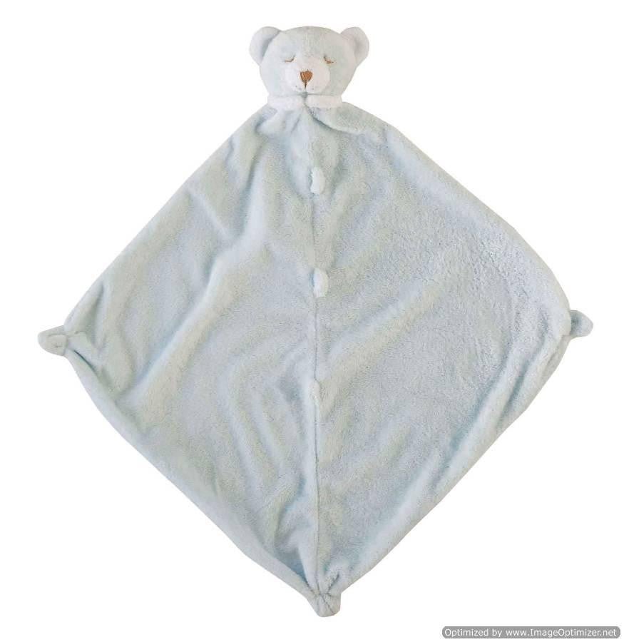 Angel Dear Blue Bear Personalized Security Blanket Lovey - myembroideredgifts-com - Angel Dear