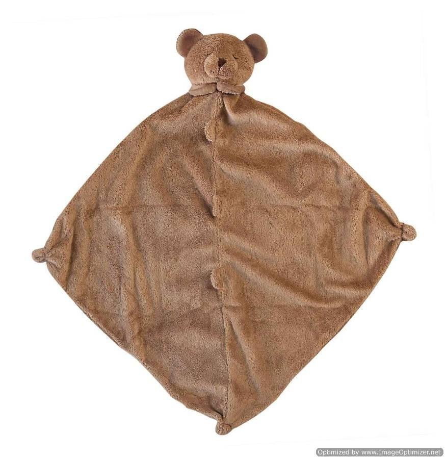 Angel Dear Brown Bear Personalized Security Blanket Lovey - myembroideredgifts-com - Angel Dear