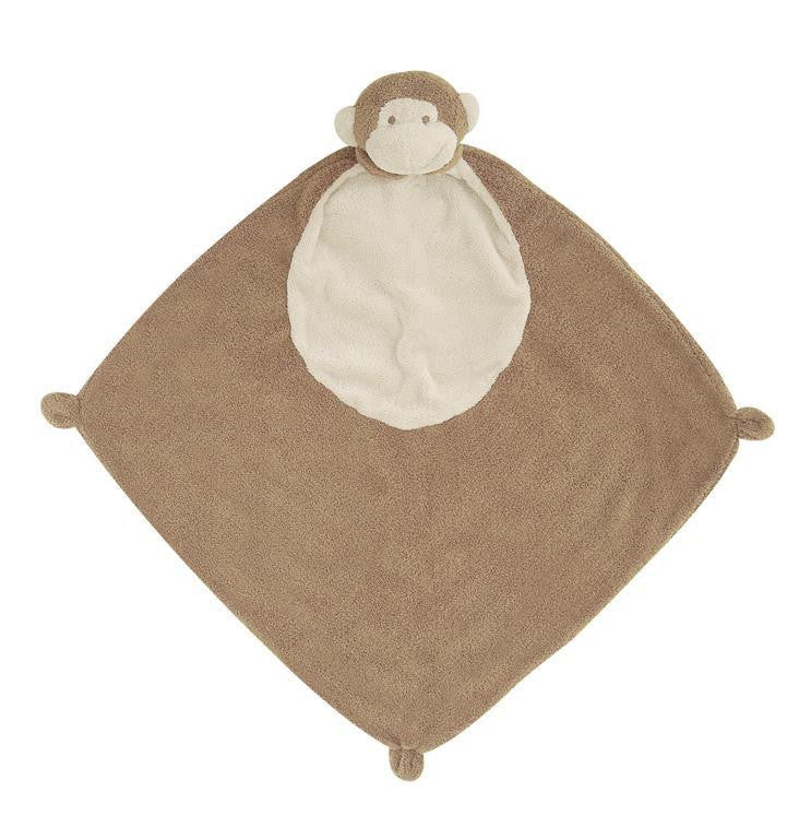 Angel Dear Dark Brown Monkey Personalized Security Blanket Lovey - myembroideredgifts-com - Angel Dear