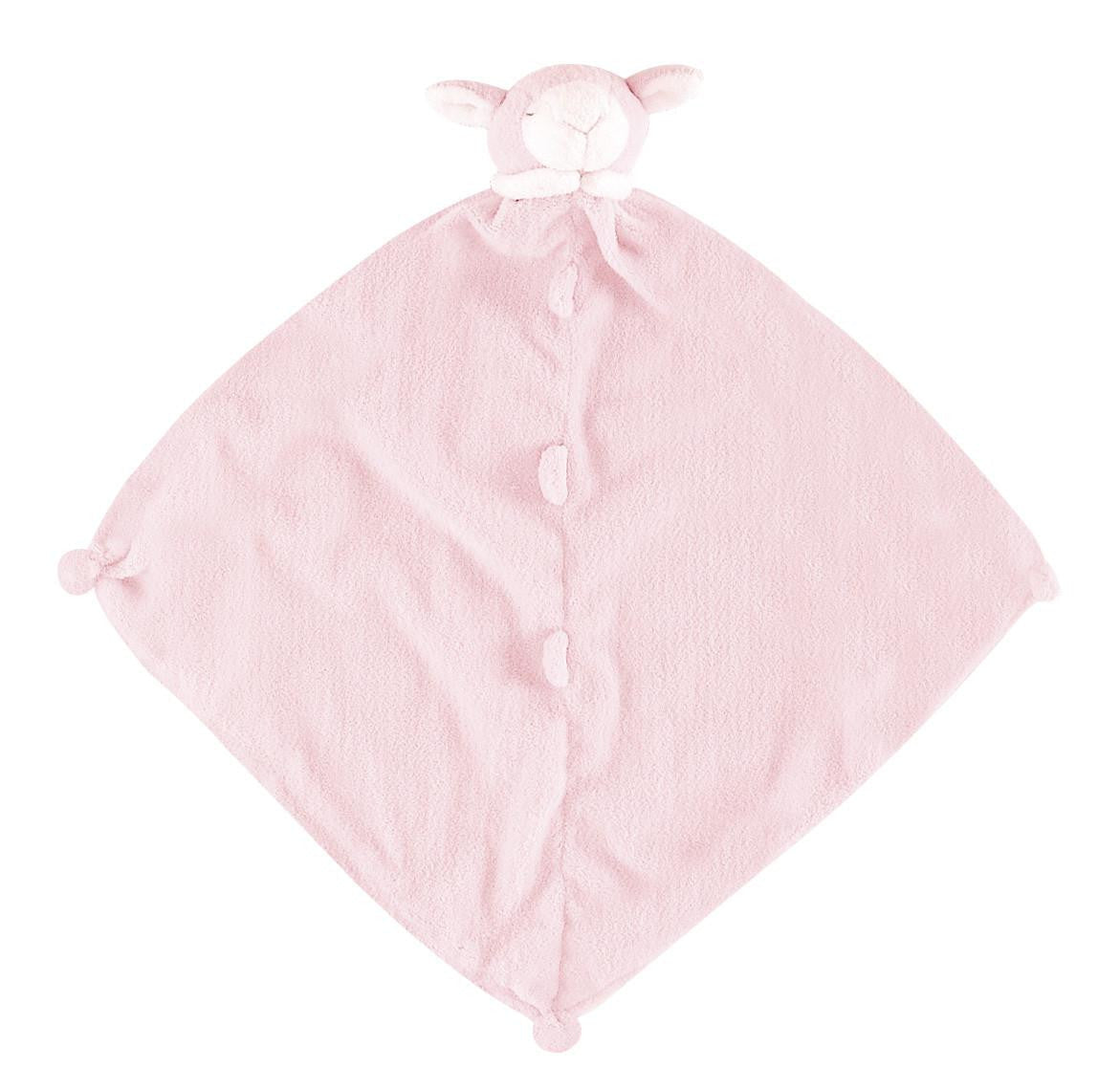 Angel Dear Pink Lamb Personalized Security Blanket Lovey - myembroideredgifts-com - Angel Dear