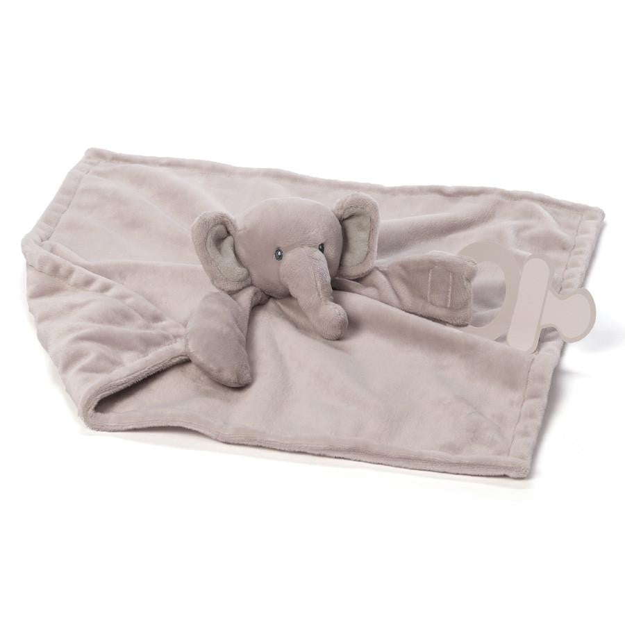 Baby Gund Gradie Grey Elephant Hankie/Pacifier Holder 