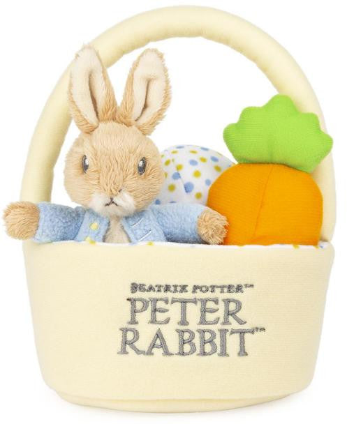 Baby Gund Peter Rabbit 4-Piece Easter Basket, 8.5 Inches 