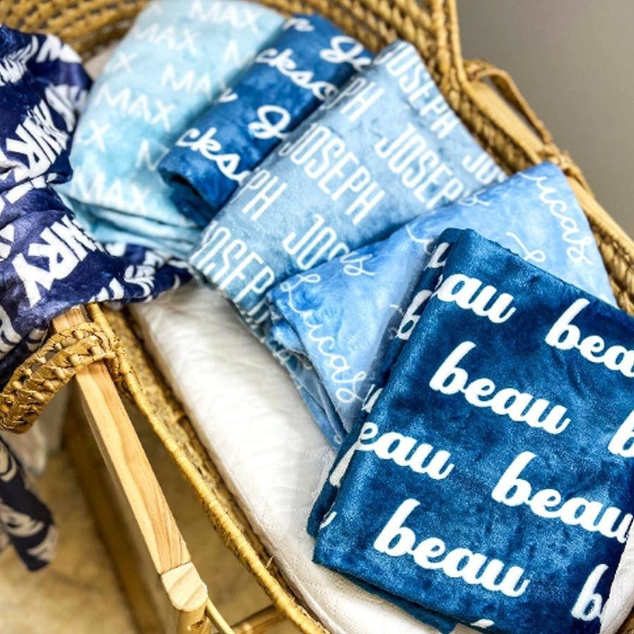 Baby Name Blanket Personalized - myembroideredgifts-com - GLAM