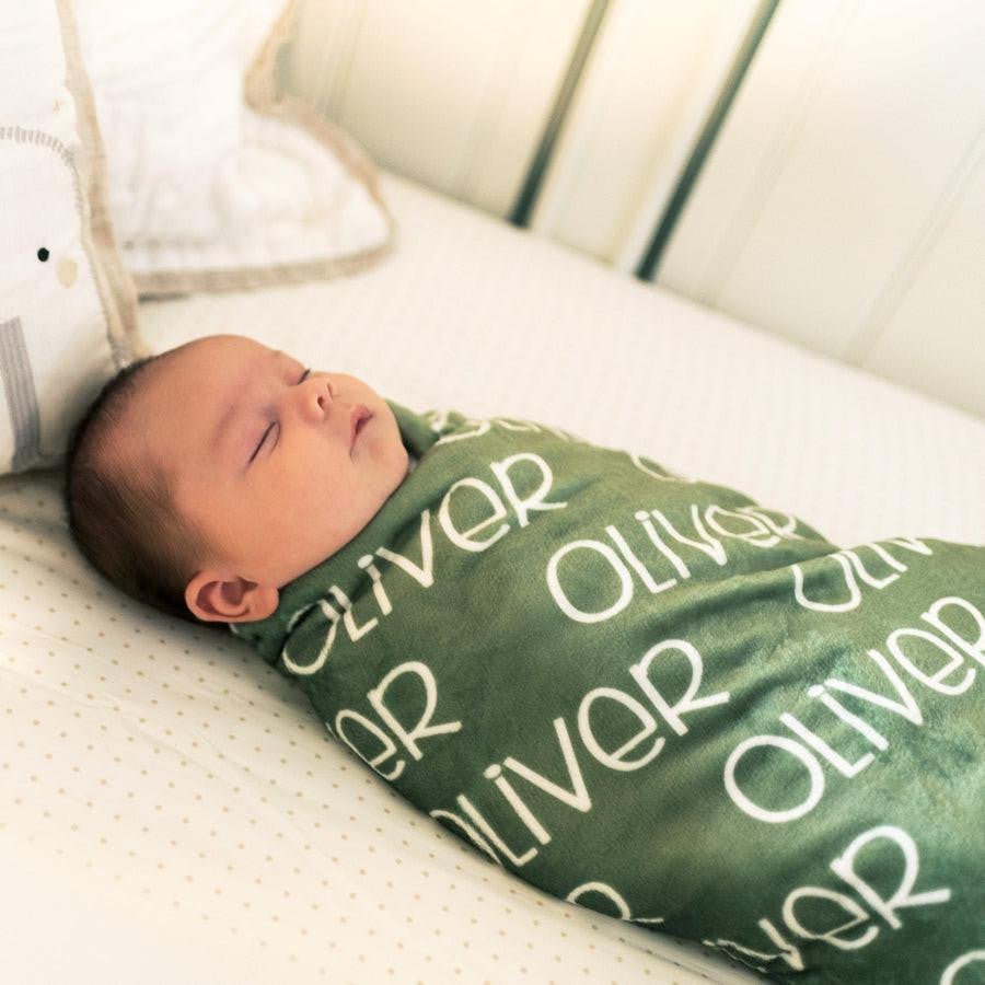 Baby Name Blanket Personalized - myembroideredgifts-com - GLAM