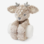 Bedtime Huggie Swirly Fawn and Blanket - myembroideredgifts-com - Elegant Baby