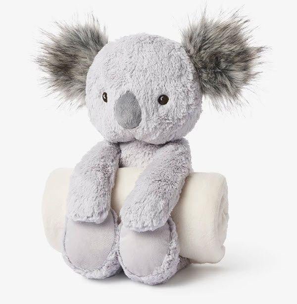 Bedtime Koala and Blanket - myembroideredgifts-com - Elegant Baby