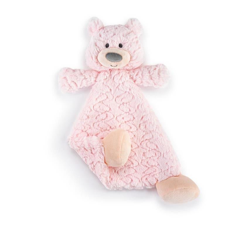 Bella Bear Personalized Rattle Blankie Demdaco - myembroideredgifts-com - Demdaco