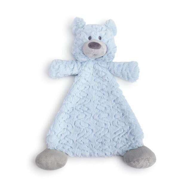 Blake Bear Rattle Blankie Personalized - myembroideredgifts-com - Demdaco