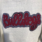 Bulldogs Applique Fleece Sweatshirt - myembroideredgifts-com - Pennant