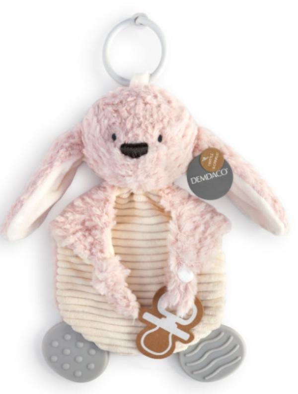 Bunny Teether Buddy Personalized - myembroideredgifts-com - Demdaco