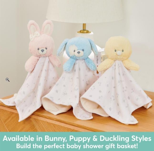Buttercup Duckling Lovey 100% Recycled Personalized - myembroideredgifts-com - Baby Gund