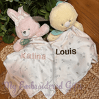 Buttercup Duckling Lovey 100% Recycled Personalized - myembroideredgifts-com - Baby Gund