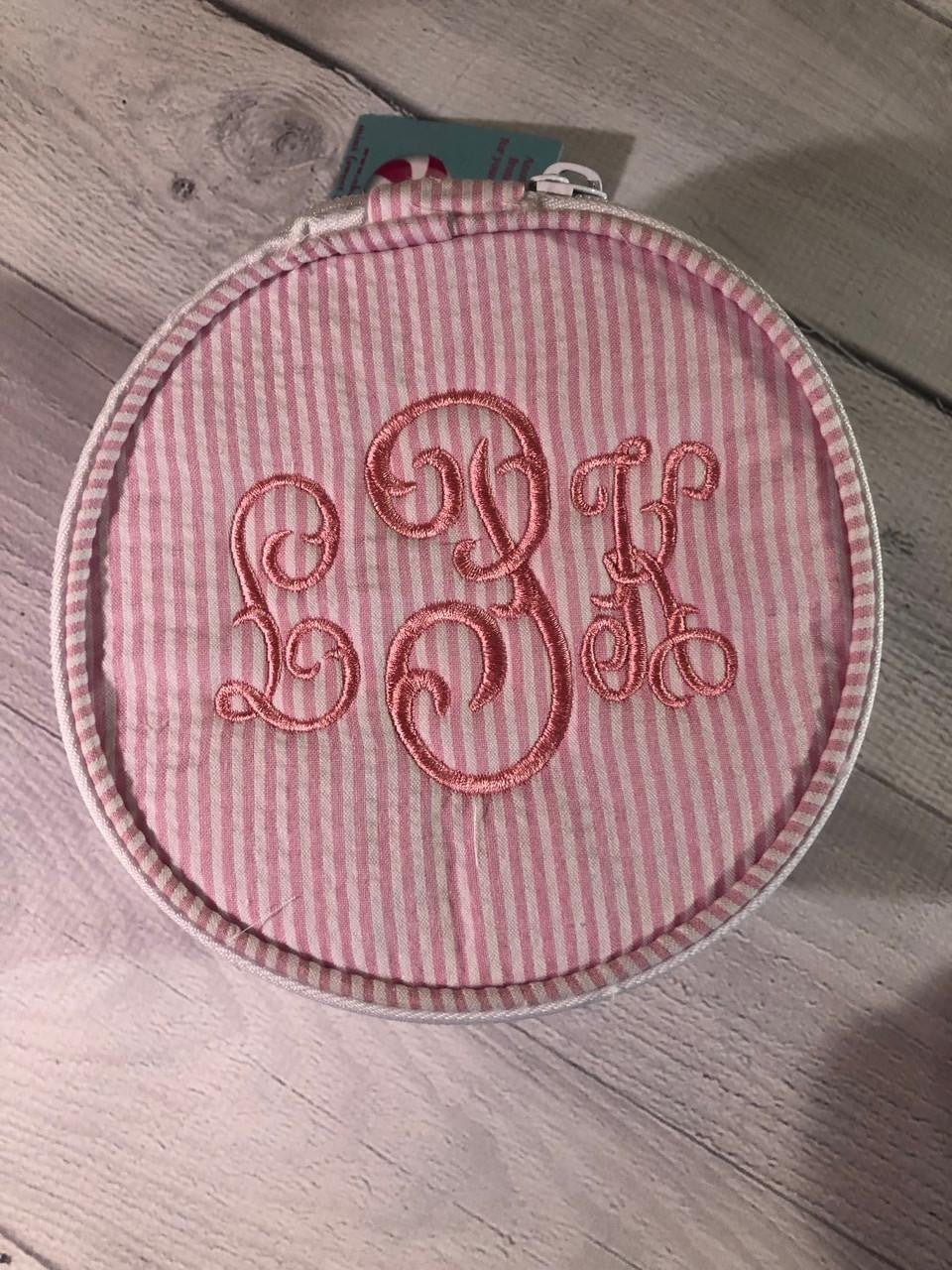 Button Bag Pink Personalized 6inch - myembroideredgifts-com - Mint