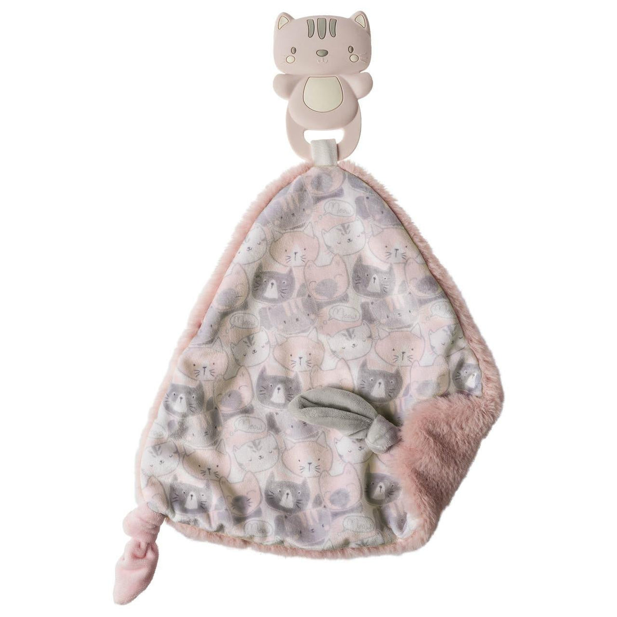 Chewy Crew Kitty Teether Lovey Personalized - myembroideredgifts-com - Mary Meyer