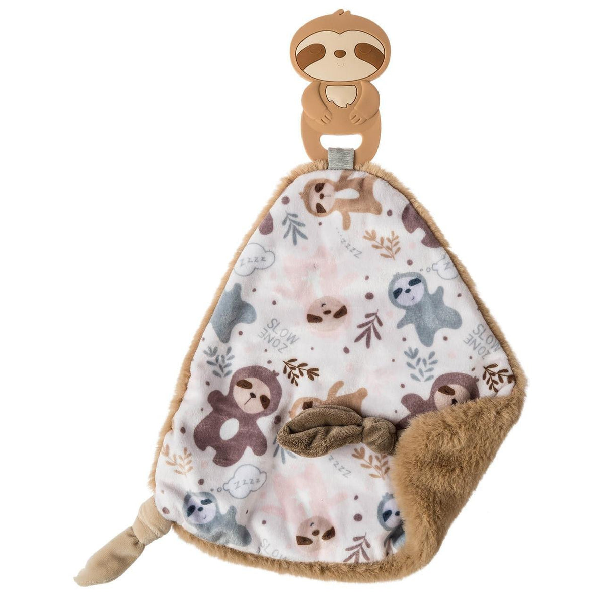 Chewy Crew Sloth Teether Lovey Personalized - myembroideredgifts-com - Mary Meyer