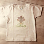 Children's Turkey Embroidery Shirt Personalized - myembroideredgifts-com - myembroideredgifts-com