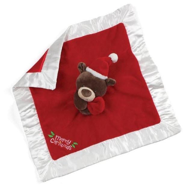 Christmas Bear Lovey Personalized - myembroideredgifts-com - Gund