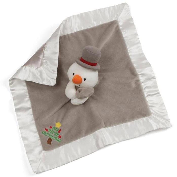 Christmas Snowman Lovey Personalized - myembroideredgifts-com - Gund