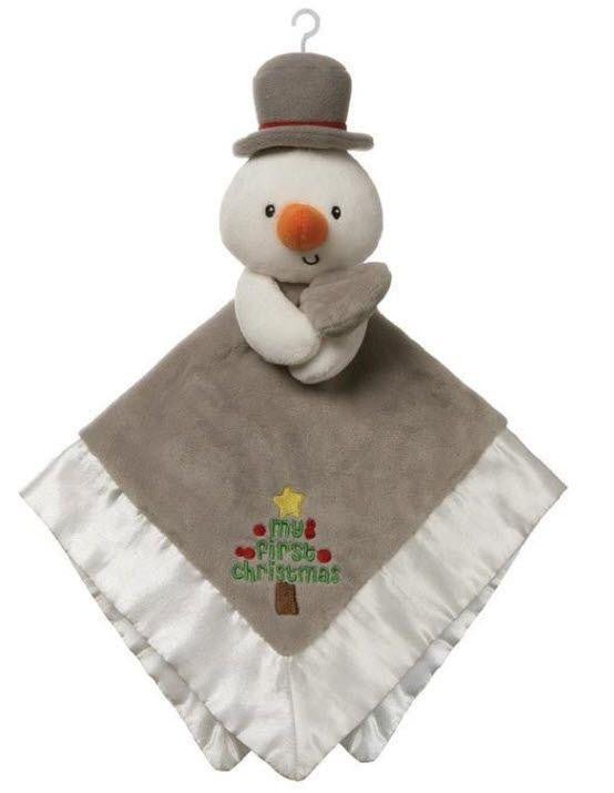 Christmas Snowman Lovey Personalized - myembroideredgifts-com - Gund