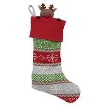 Christmas Stocking Fairisle Reindeer - myembroideredgifts-com - Elegant Baby