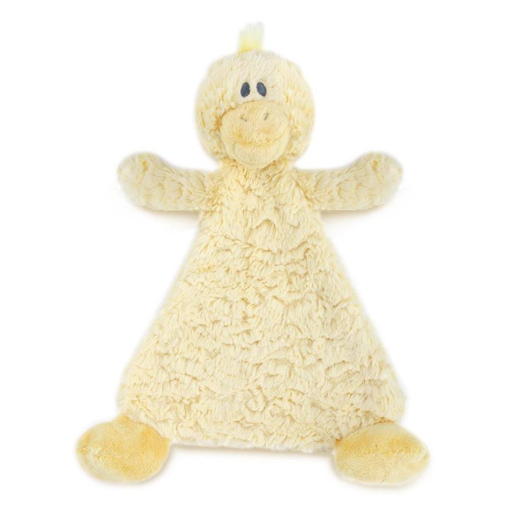 Daddles Duck Rattle Blankie Personalized - myembroideredgifts-com - Demdaco
