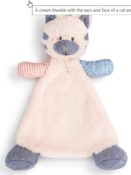 Demdaco Oddball Kitty Blankie Personalized 