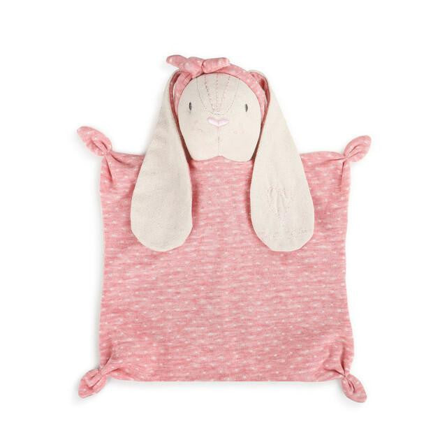 Demdaco Pink Bunny Linen Blankie Personalized 