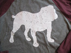  Distressed Bulldog Baseball T 