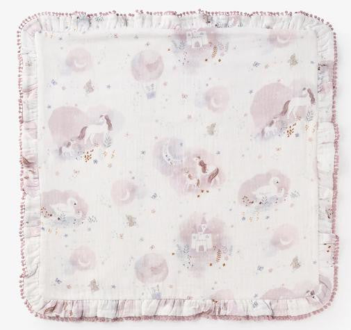 Elegant Baby Fairytale Wonderland Organic Muslin Security Blanket 