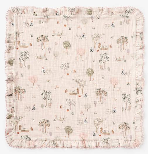 Elegant Baby Garden Picnic Organic Muslin Security Blanket Personalized 