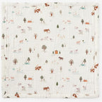 Elegant Baby On the Farm Organic Muslin Security Blanket Personalized 