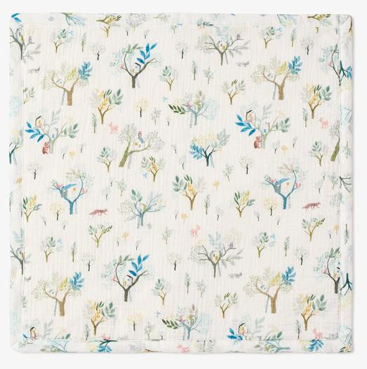 Elegant Baby Treehouse Organic Muslin Baby Blanket with Fur Personalized 