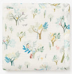 Elegant Baby Treehouse Organic Muslin Baby Blanket with Fur Personalized 