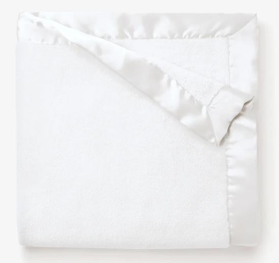 Elegant Baby White Coral Fleece Blanket Personalized 