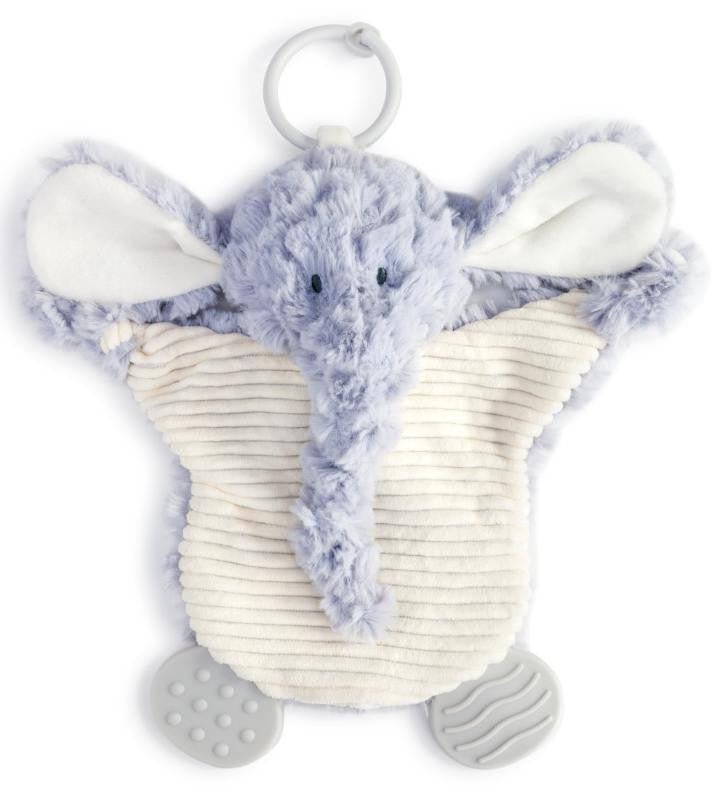 Elephant Teether Buddy Personalized - myembroideredgifts-com - Demdaco