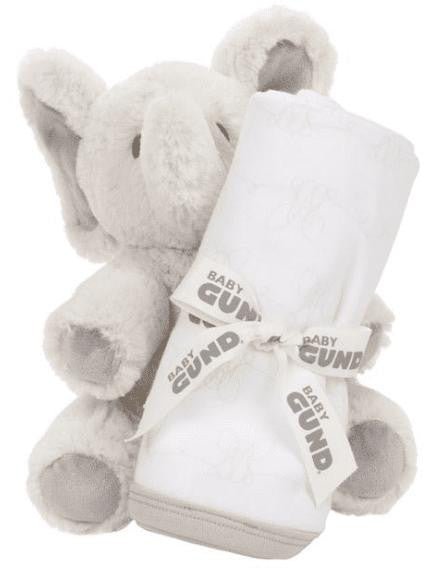 Flappy Elephant with Blanket Personalized - myembroideredgifts-com - Baby Gund