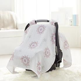 For The Birds Medallion Car Seat Canopy - myembroideredgifts-com - myembroideredgifts-com
