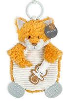 Fox Teether Buddy Personalized - myembroideredgifts-com - Demdaco