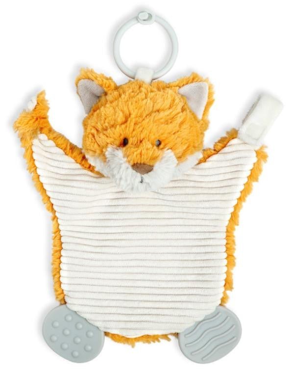 Fox Teether Buddy Personalized - myembroideredgifts-com - Demdaco