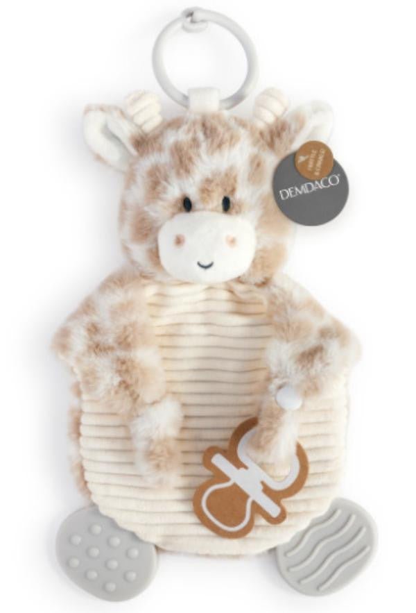 Giraffe Teether Buddy Personalized - myembroideredgifts-com - Demdaco