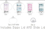 GLAM 12oz Stainless Steel Personalized Sippy Tumbler 